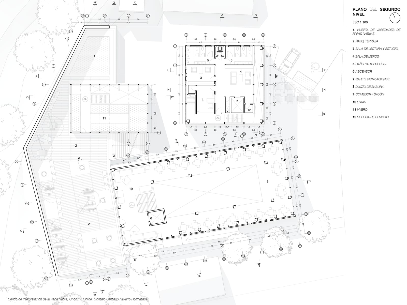 Second floor plan of the complex