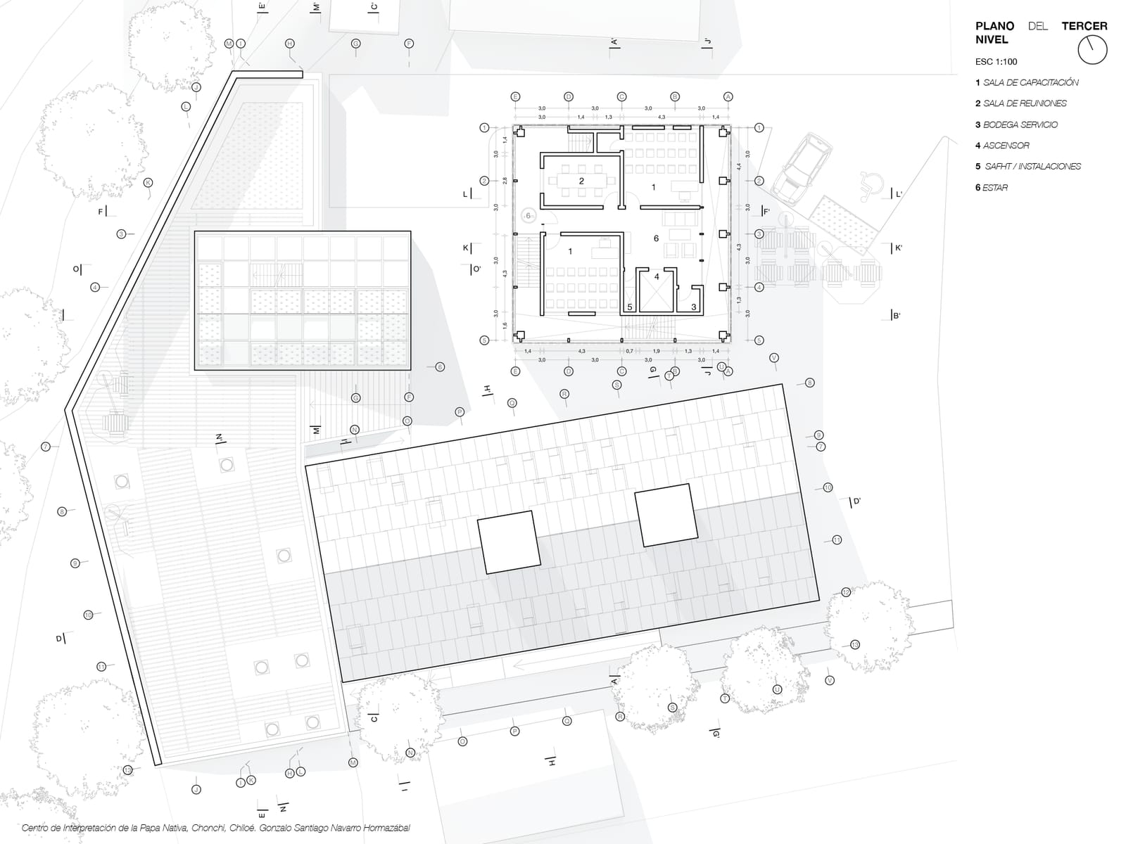 Third floor plan of the complex
