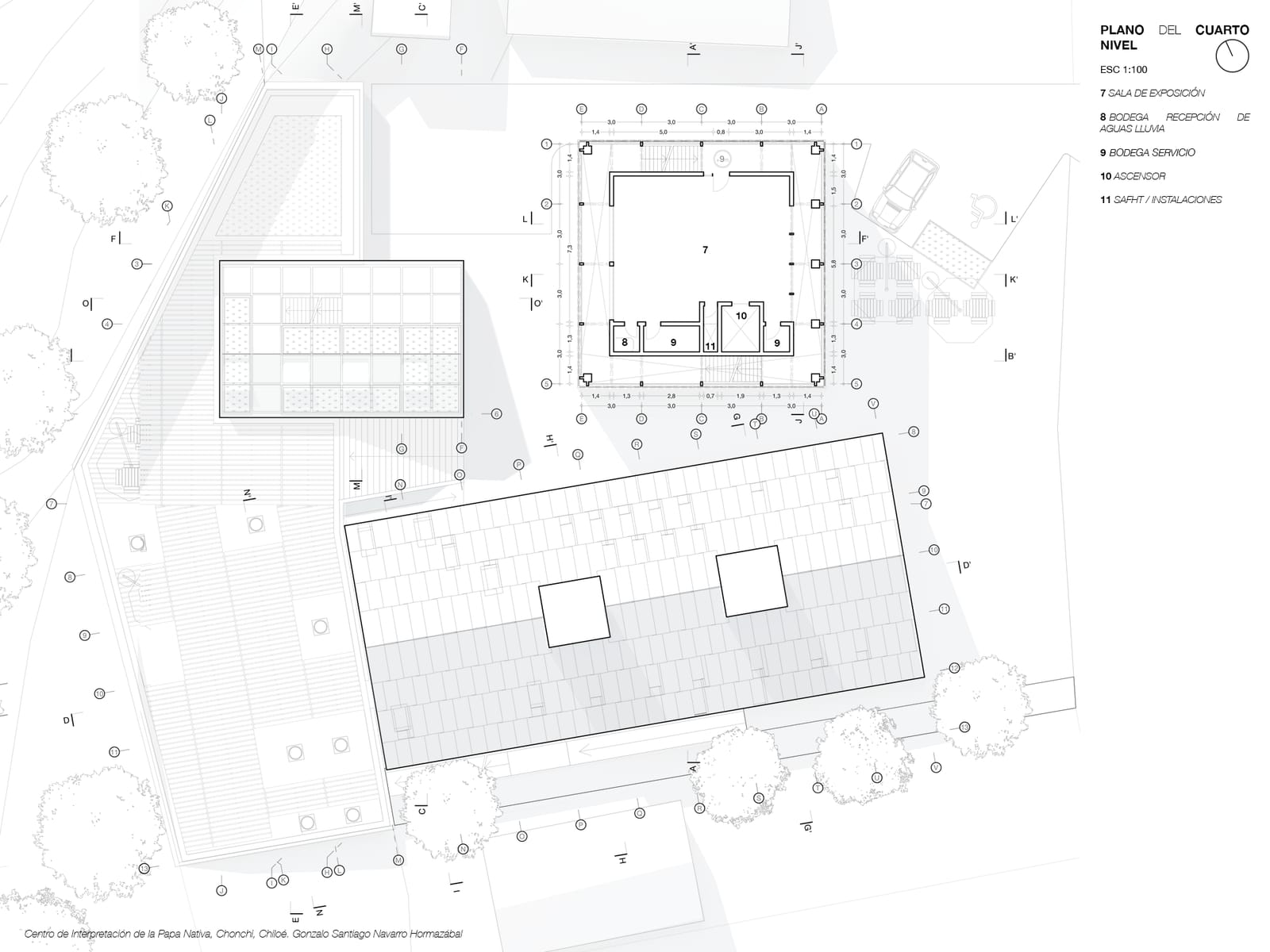Fourth floor plan of the complex